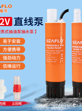 seaflo直线泵直流潜水泵抽水泵12v柴油房车加水迷你微小型加油泵