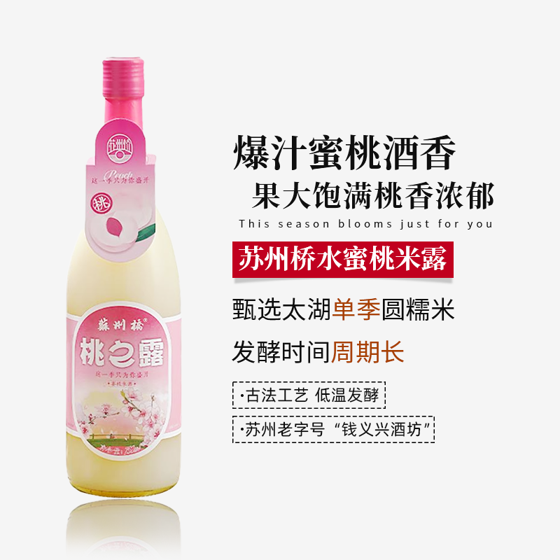 苏州桥阳山水蜜桃米露0.5%vol