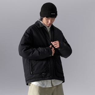 李宁CF溯短款 加厚保暖鸭绒男运动服AYMU217 短羽绒翻领宽松秋冬季