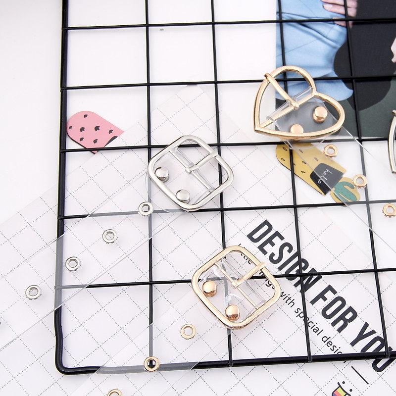 INS风皮带学生女夏针扣时尚百搭裤带韩版简约透明腰带搭配牛仔裤