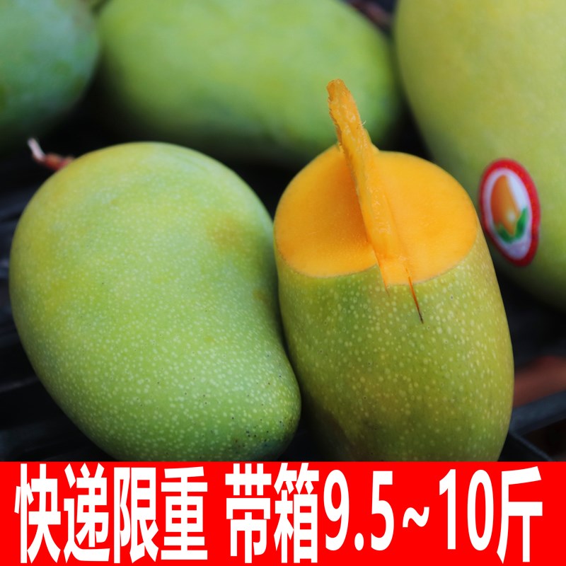 海南廣西特大金煌芒水仙芒果新鮮包郵10斤當季水果甜心芒超大青芒