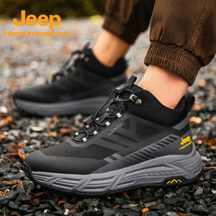JEEP/吉普户外防滑徒步登山鞋冬季男士款轻便百搭厚底保暖休闲鞋
