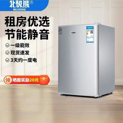 北极熊小冰箱家用小型宿舍出租房冷冻冷藏迷你单门电冰箱一级节能
