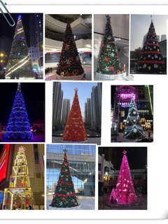 定制大型圣诞树框架树发光4米5米6米8米10米户外场景布置树木亮化