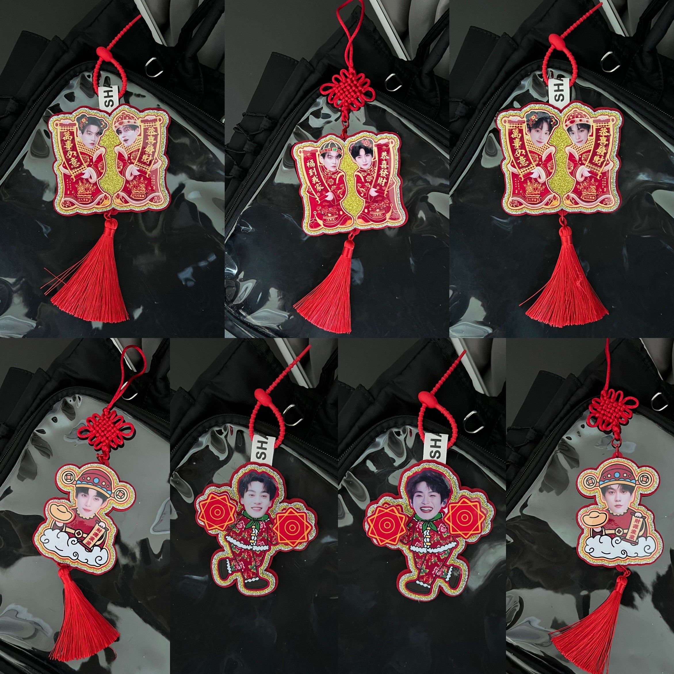 新年财神爷款雷朋cp梓渝田栩宁不织布挂件二人转挂饰应援物料礼物