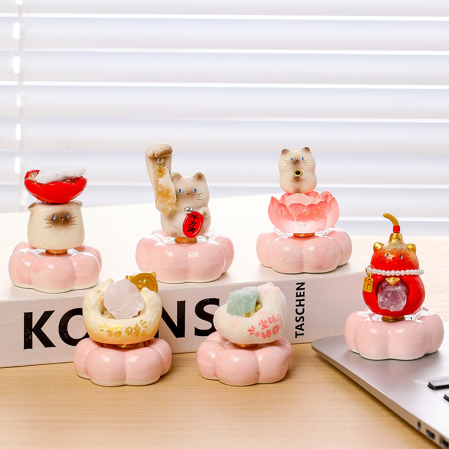 好运通通转转盲盒办公室桌面治愈系装饰摆件送女朋友礼物卡通可爱