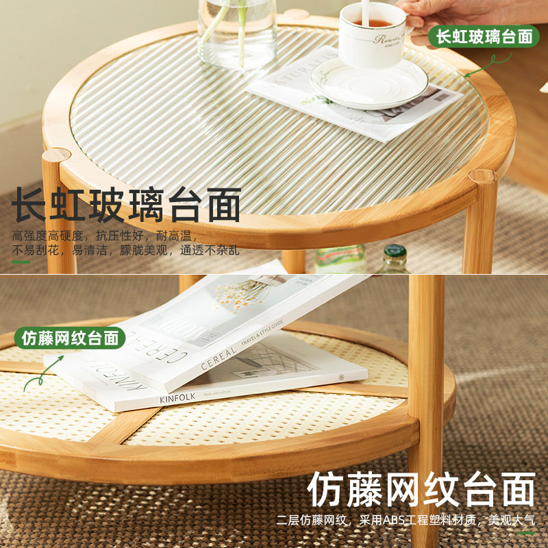 客厅圆形茶几现代简约小户型玻璃圆桌小茶几家用出租屋茶桌茶台桌图片