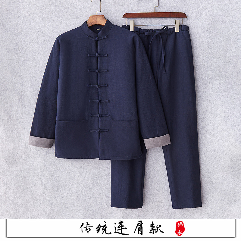 冬季男士唐装中国风棉衣套装棉袄