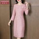 端庄大气温柔风长袖 香妮芬设计感中年妈妈连衣裙2025新款 夏季 裙子