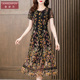 香妮芬中年妈妈漂亮台湾纱连衣裙2025新款 夏修身 收腰遮肚子显瘦裙