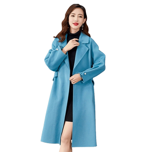 香妮芬气质女神范双面呢羊毛羊绒大衣女2025新款春春季中长款外套