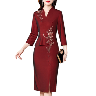 香妮芬高端妈妈丈母娘敬酒婚宴改良旗袍2025新款秋季高级感宴会装