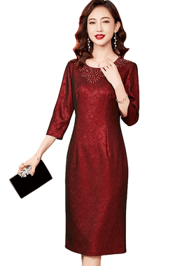 高端奢华风大牌新款妈妈婚宴礼服