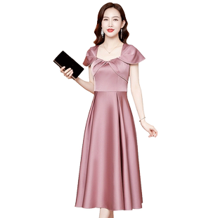 香妮芬优雅妈妈结婚礼服2026新款夏季喜婆婆宴会装婚庆连衣裙