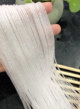白色尖晶石玻璃珠算盘珠多规格水晶珠刻面抛光圆形散珠现货手工