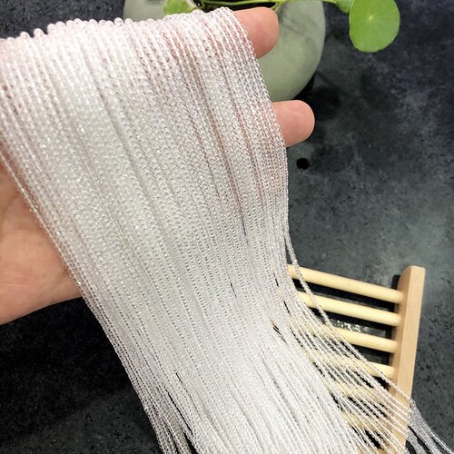 白色尖晶石玻璃珠算盘珠多规格水晶珠刻面抛光圆形散珠现货手工