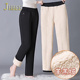 中老年人保暖棉裤 特厚羊羔绒裤 直筒裤 妈妈装 加绒加厚外穿女士冬季