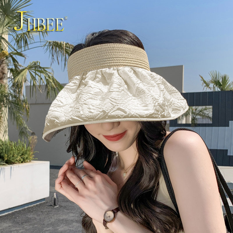 遮阳防晒帽女春夏季防紫外线遮脸空顶儿童贝壳帽太阳帽子网红凉帽