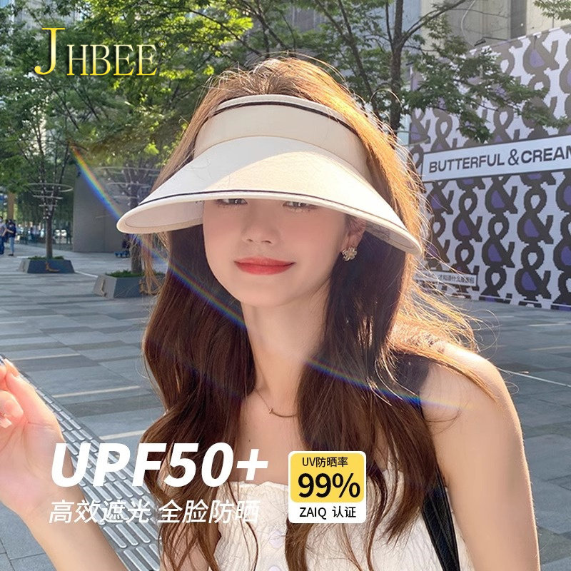 防晒帽女新款春夏季防紫外线遮阳帽强遮光日本UV大沿遮脸空顶帽子