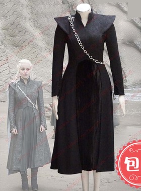 权利的游戏第七季Daenerys 丹妮莉丝Cosplay龙母女装连衣裙