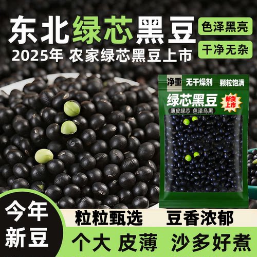 绿心黑豆绿芯打豆浆专用25年新货