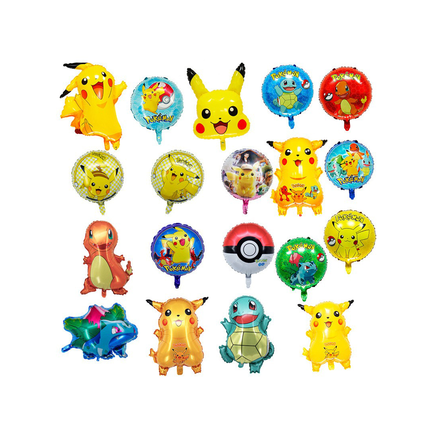 宝可梦皮卡丘pikachu口袋妖怪精灵球妙蛙杰尼龟神奇宝贝铝膜气球