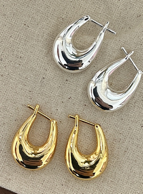 定制SophieBuhai etruscan经典百搭水滴形椭圆圈形fever同款耳环