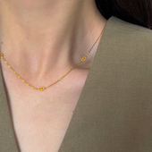 不褪色猪鼻子锁骨链小众轻奢设计项链女时尚 潮流百搭超仙简约颈链