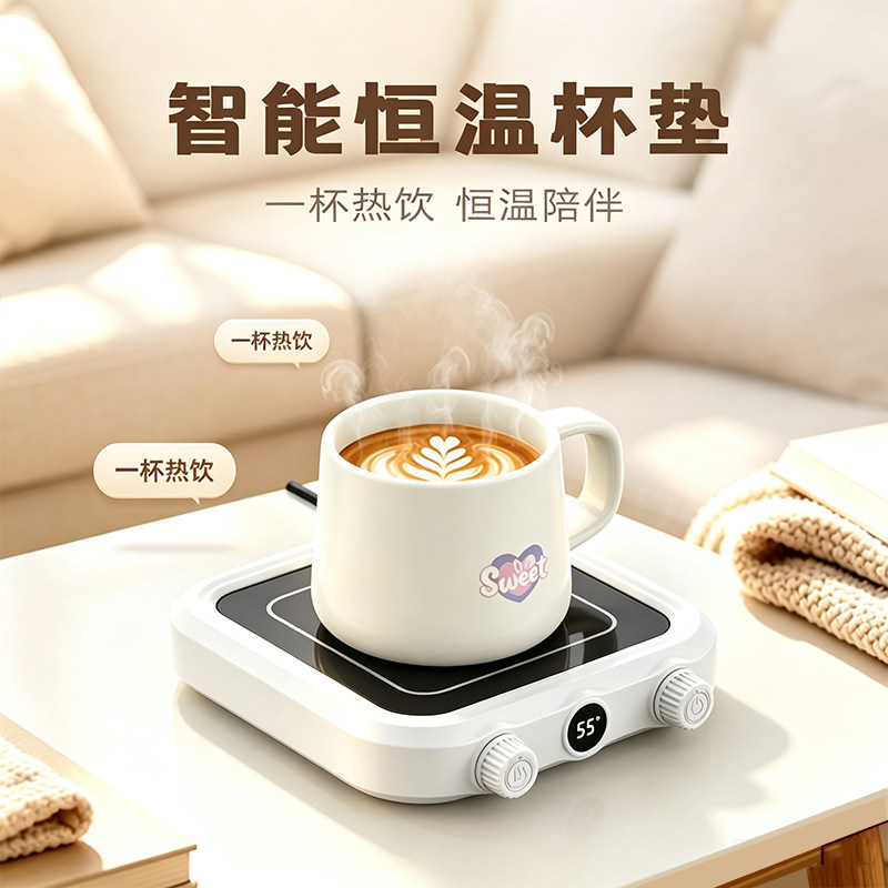 55度智能恒温可调温暖杯垫