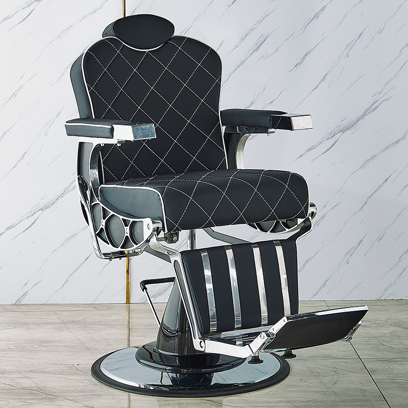高端男士理发店椅子可放倒复古油头刮胡子大椅发廊升降剪发椅