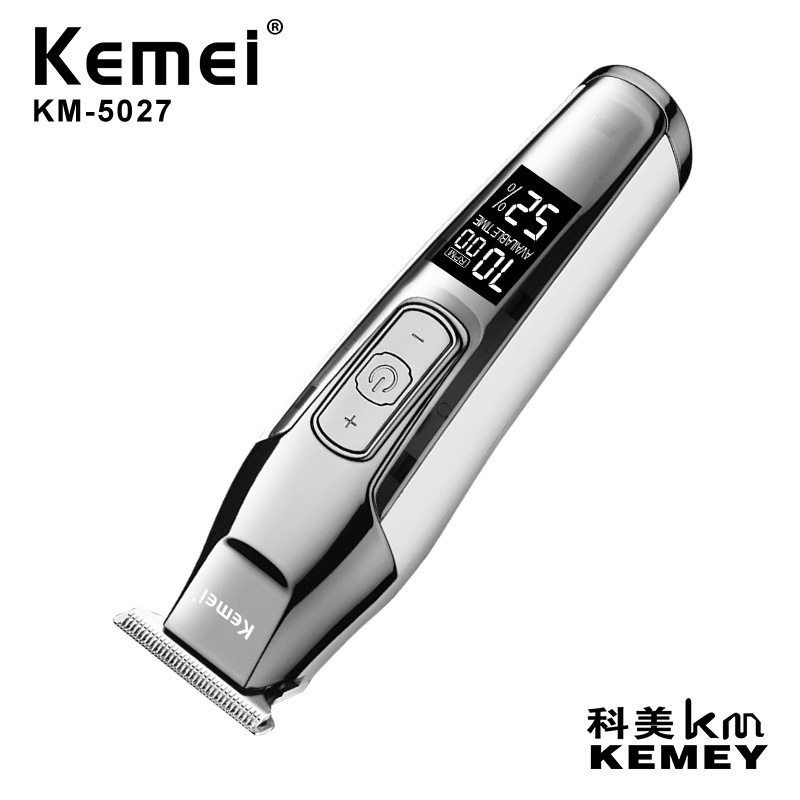 科美电推剪KM-5021升级奢华版KM-5027油头剪雕刻刀LCD锂电池