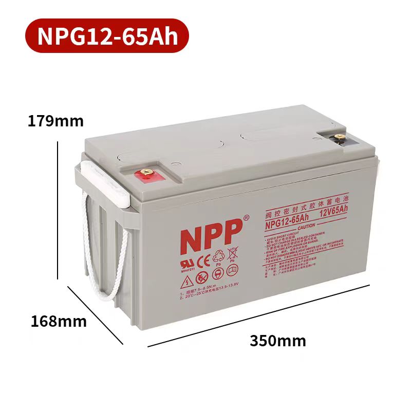 耐普蓄电池12V65AH免维护NPG12-65应急照明UPS消防通讯EPS机房