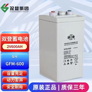 双登蓄电池GFM-600铅酸免维护2V600机房设备医疗通讯光伏发电消防