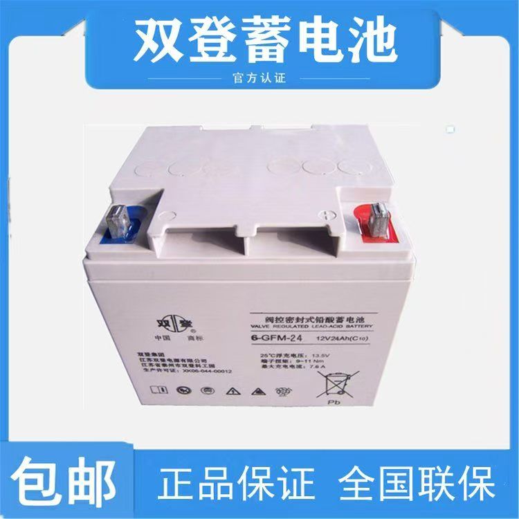 双登免维护铅酸12V24AH蓄电池6-GFM-24消防UPS电源应急电源医疗