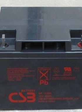 CSB蓄电池12V40AH铅酸GP12400免维护UPS消防机房通讯设备医疗EPS