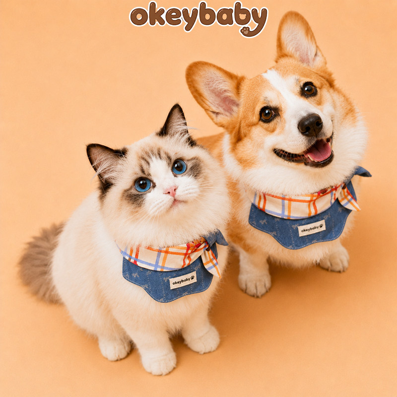 okeybaby原创可爱宠物口水巾猫咪狗狗围兜西高地围脖小型犬小狗