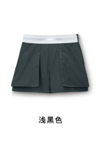 大王家aw工装休闲短裤｜腰头字母提花侧拉链百搭显瘦高腰阔腿短裤