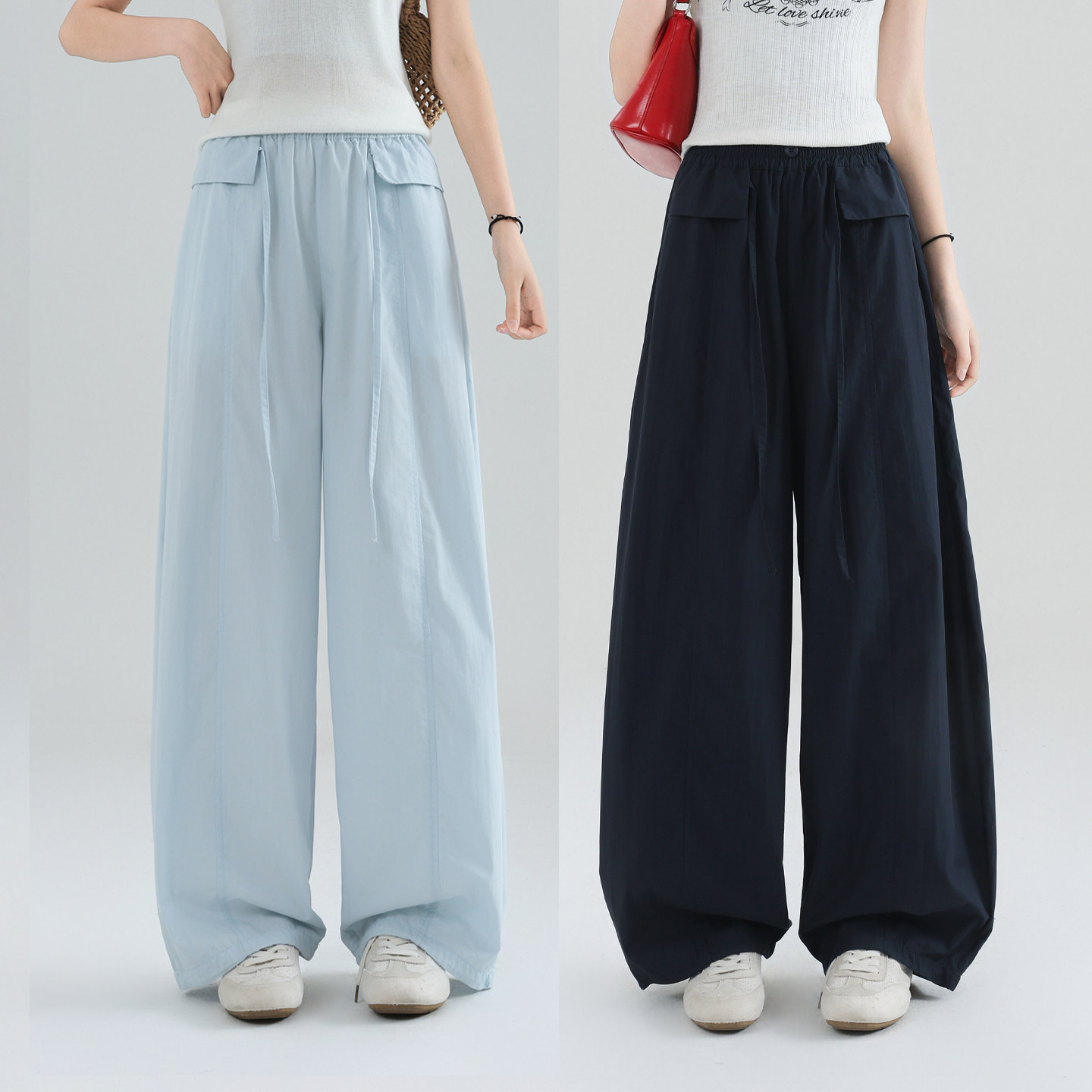 骄骄虎女童夏季薄款休闲裤2026新款初中生高中生女大童长裤子9207