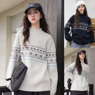 女童毛衣2025冬季新款针织打底衫