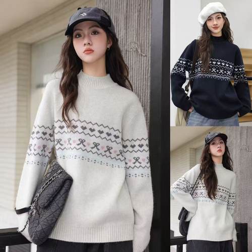 女童毛衣2025冬季新款针织打底衫