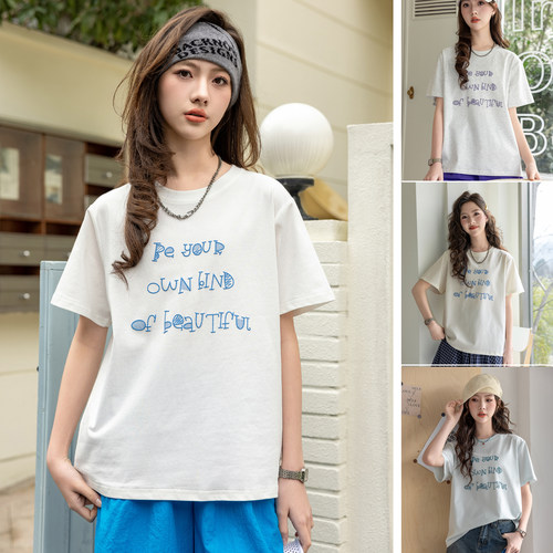 骄骄虎夏季撒银短袖学生T恤