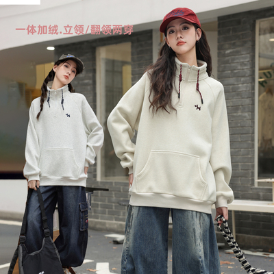 女童加绒卫衣2025冬季新款