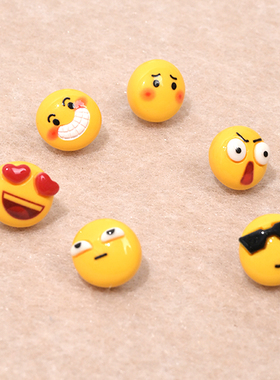 杏双 可爱表情卡通工字钉图钉按钉幼儿园毛毡板创意美工钉软木板钉子装饰彩色小图钉ins