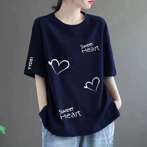 2026新款短袖t恤女夏季大码宽松胖mm显瘦外穿遮肉时尚百搭上衣潮