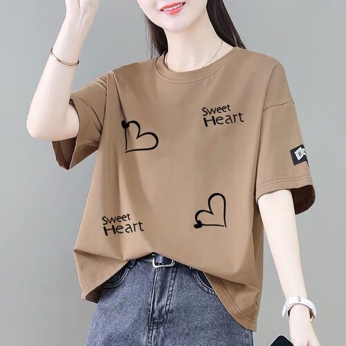 妈妈中年短袖t恤女2026年新款韩版夏休闲宽松遮肚减龄百搭上衣ins