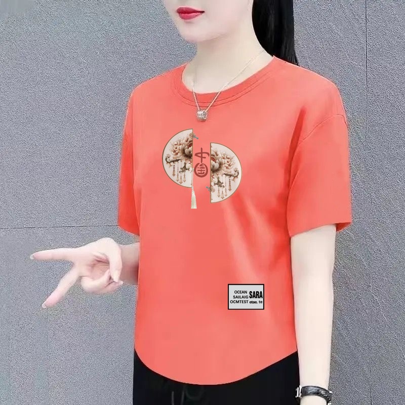 减龄清仓半袖宽松中老年洋气