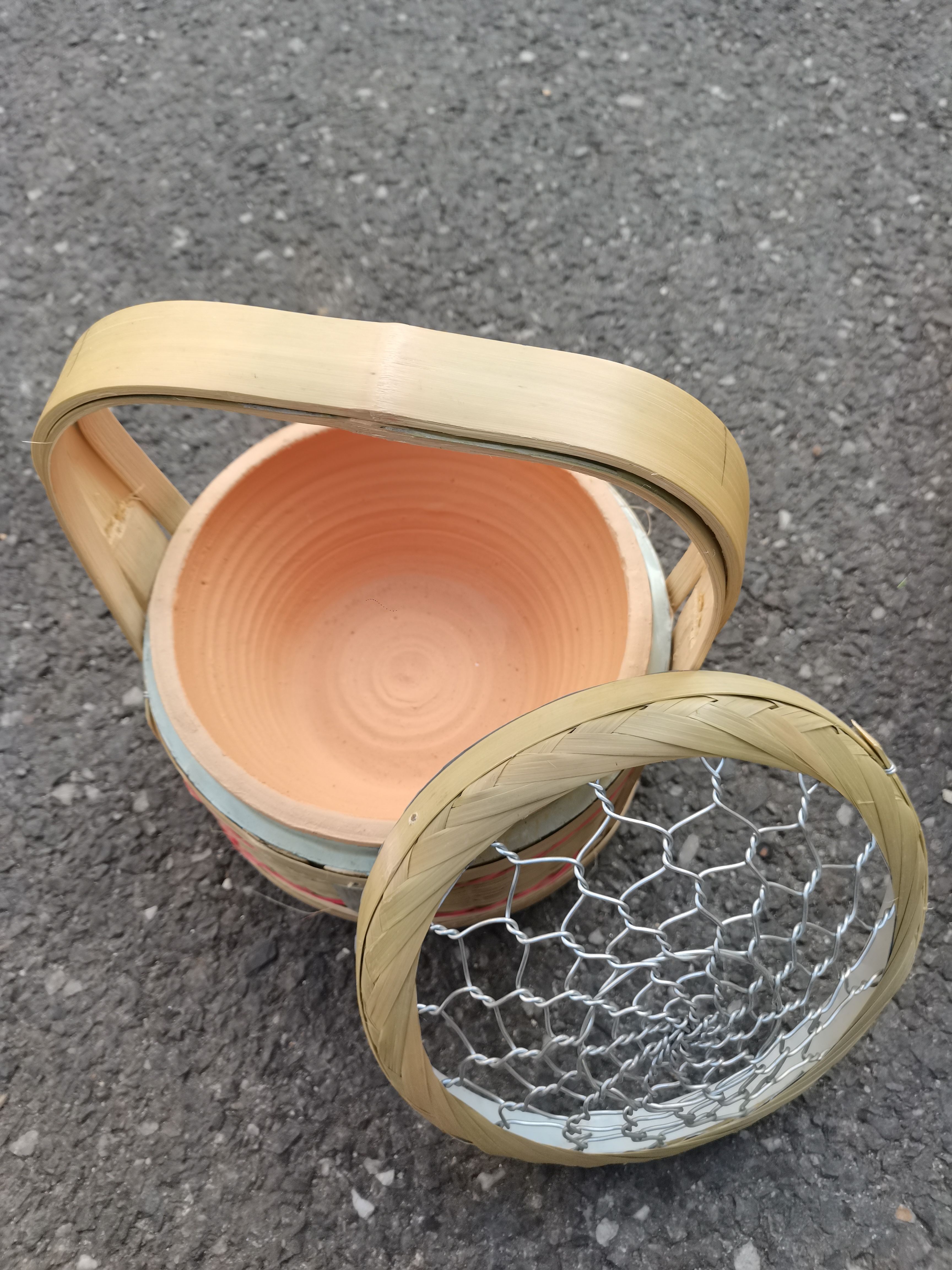 手工竹编火笼烤火取暖器火笼南方取暖神器老人木炭取暖火炉