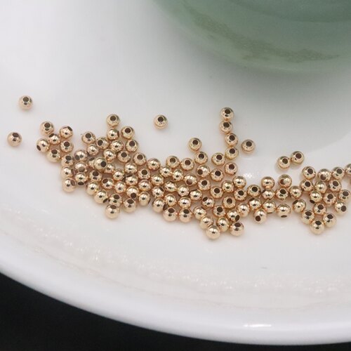 你与繁花——手工diy配件保色kc金隔珠2mm3mm 100颗每包