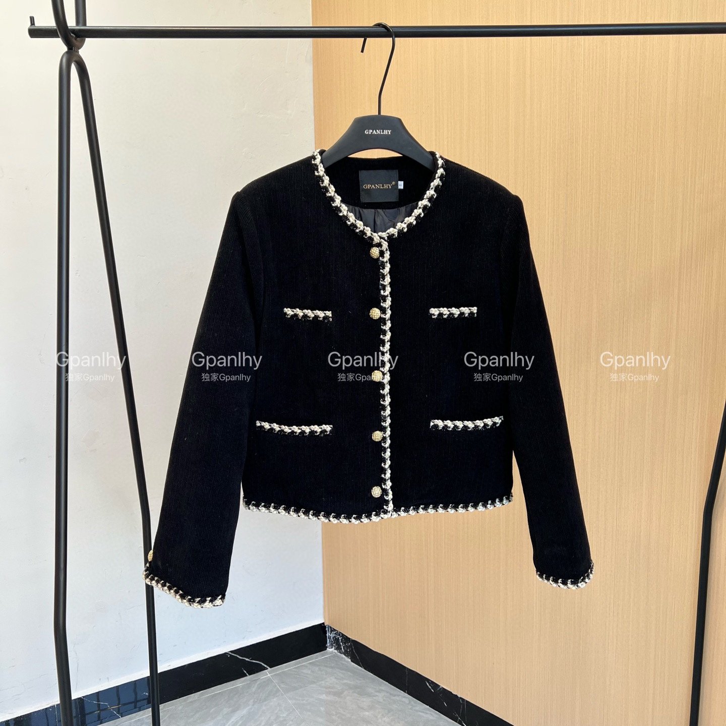 羽绒服 小香风撞色灯芯绒外套女2025新款秋冬气质高级感洋气上衣