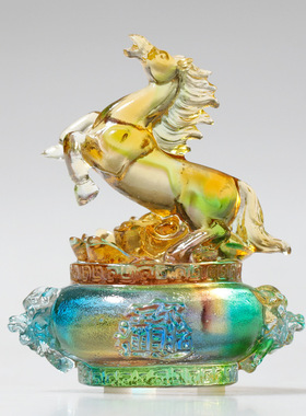 优选琉璃十二生肖工m艺品可爱生日礼物摆件鼠牛虎兔龙蛇马羊鸡狗